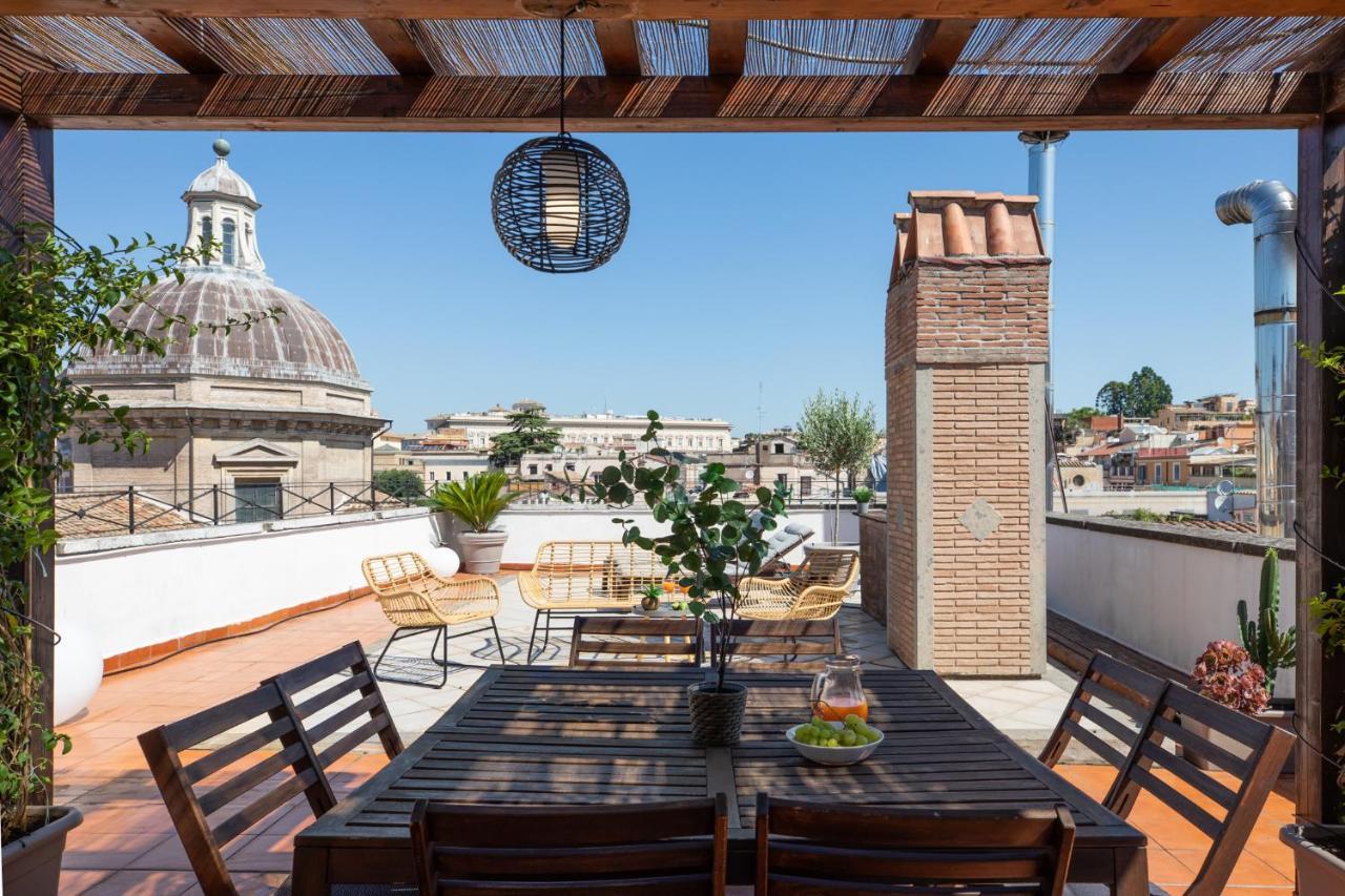 Iflat Monti Penthouse Panoramic View Apartment Rome Bagian luar foto